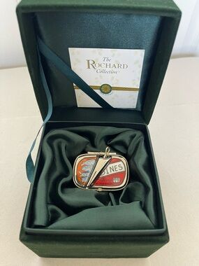 Rochard Green-Accented Sardine Tin Trinket Box